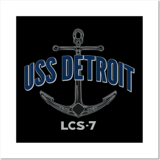 USS Detroit LCS-7 Naval Ship Posters and Art